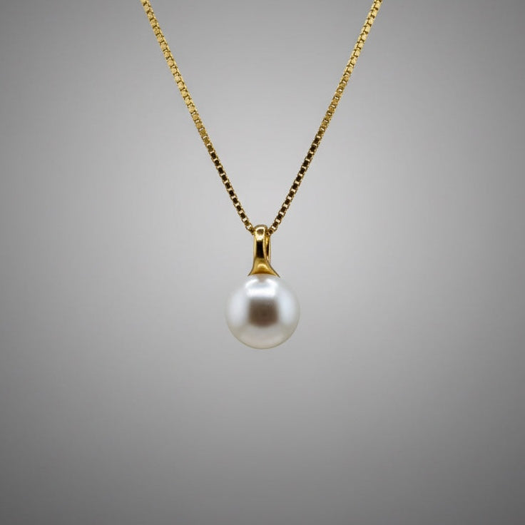 Lune Dorée - Button Pearl Pendant