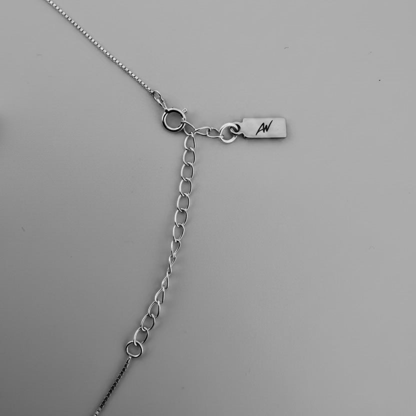 Lune Solitaire - Button Pearl Pendant