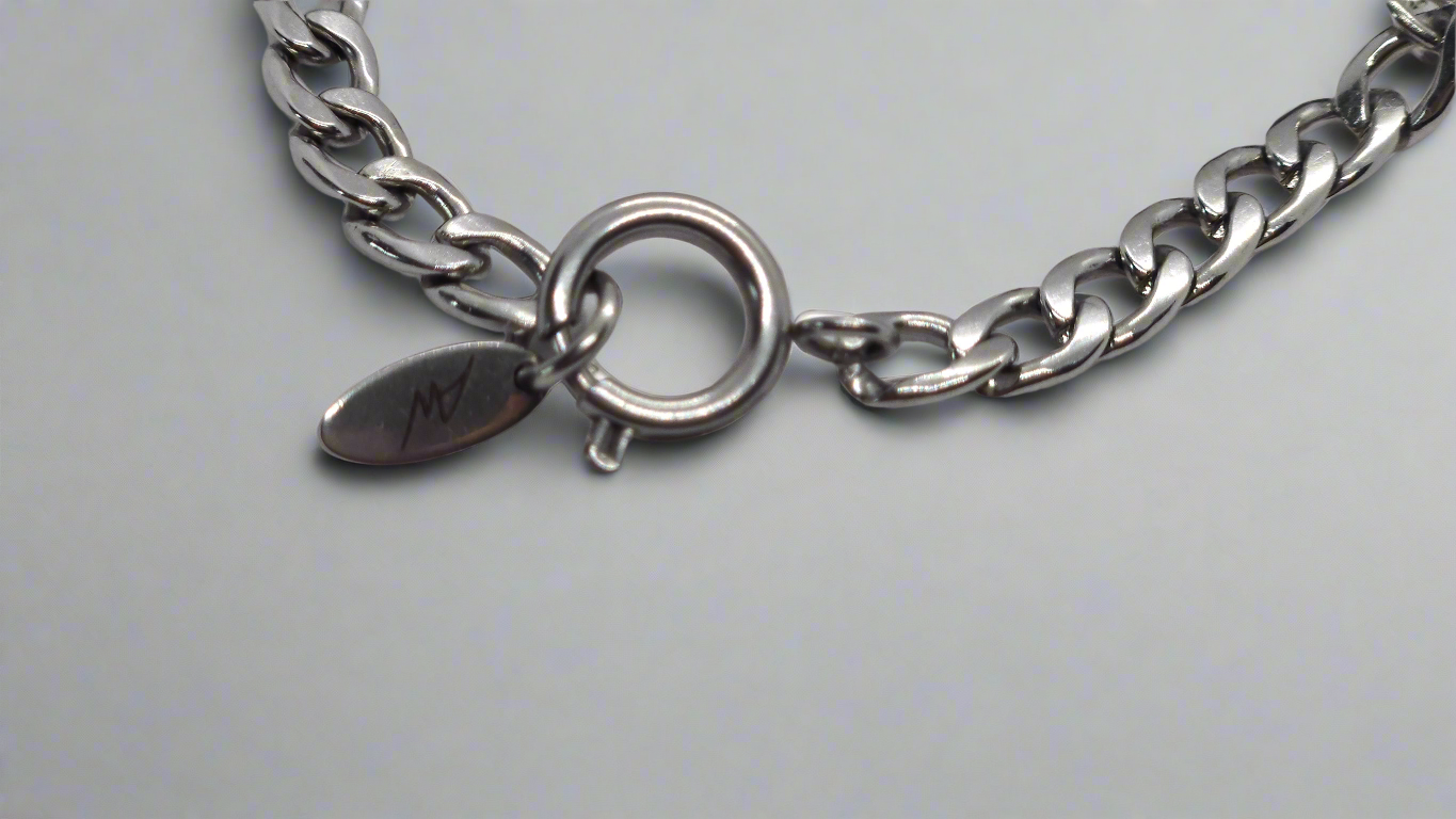 Limited Edition Black Pearl & Curb Chain Bracelet